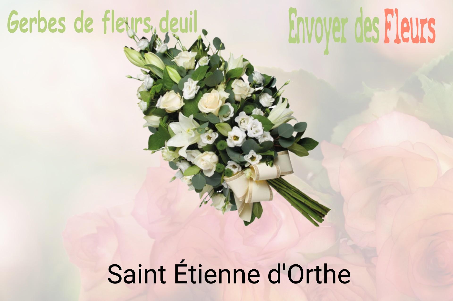 Gerbe de fleurs de deuil livrée à Saint-Étienne-d'Orthe